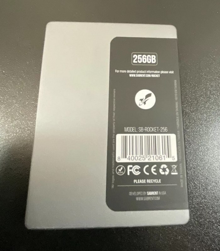 کارت حافظه ssd 256gb Sabrent 256GB Rocket NVMe PCIe M.2 2280 (استوک)