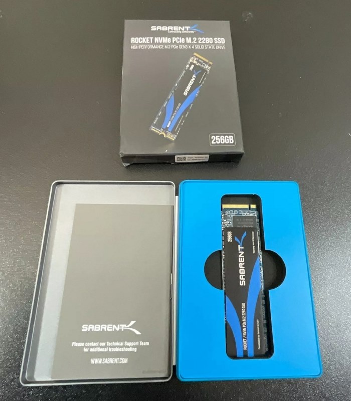 کارت حافظه ssd 256gb Sabrent 256GB Rocket NVMe PCIe M.2 2280 (استوک)
