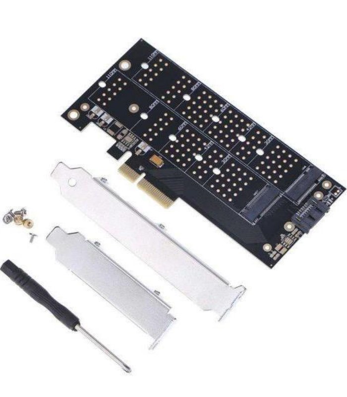 کارت تبدیل PCI-E به M.2 از نوع M و B (دو پورت)