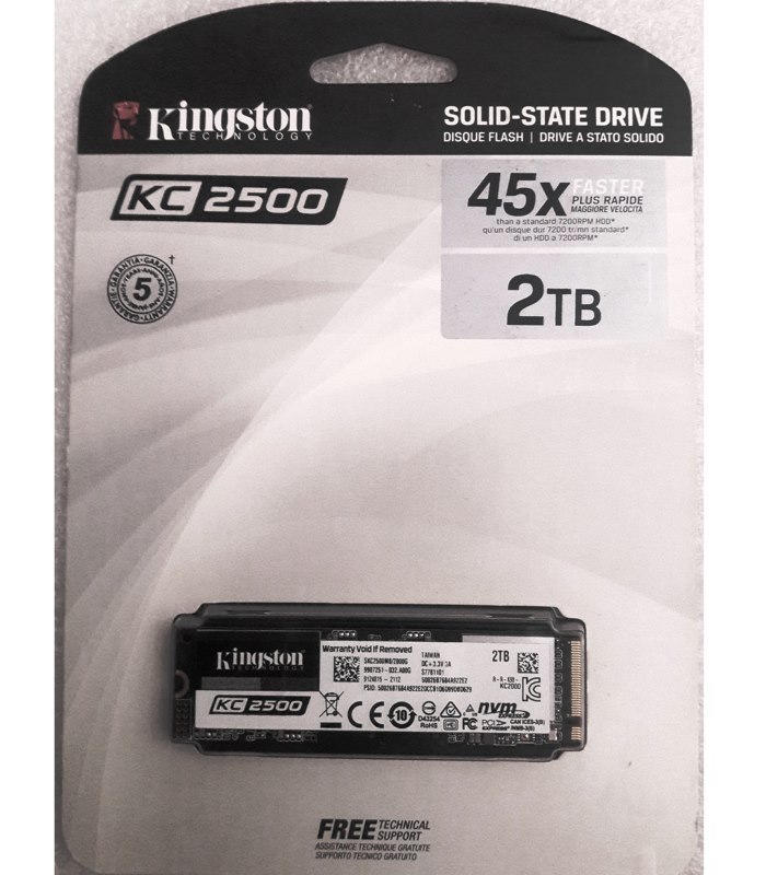  اس اس دی کینگستون مدل KC2500 ظرفیت 2 ترابایت
