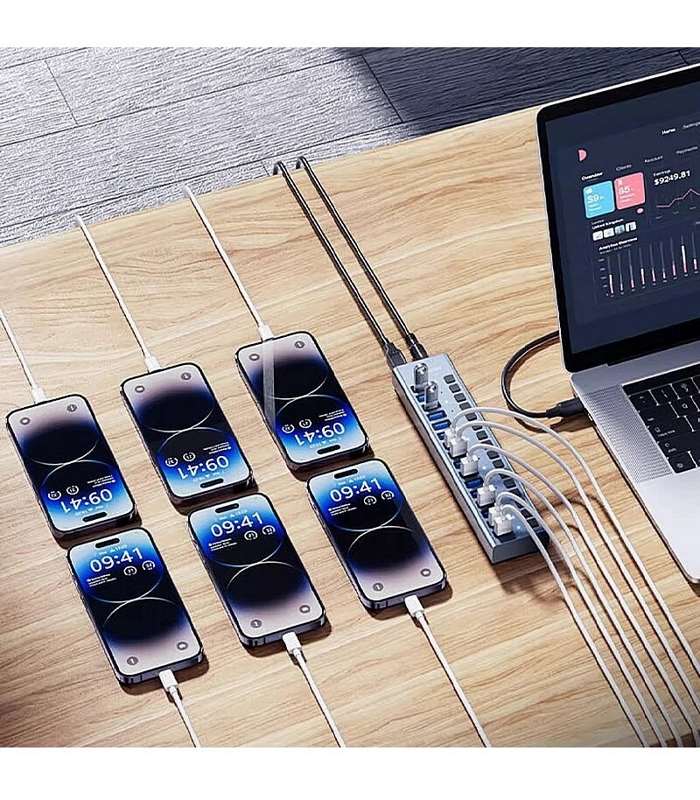 هاب 16 پورت USB3.0 فلزی ACASIS HS716MG