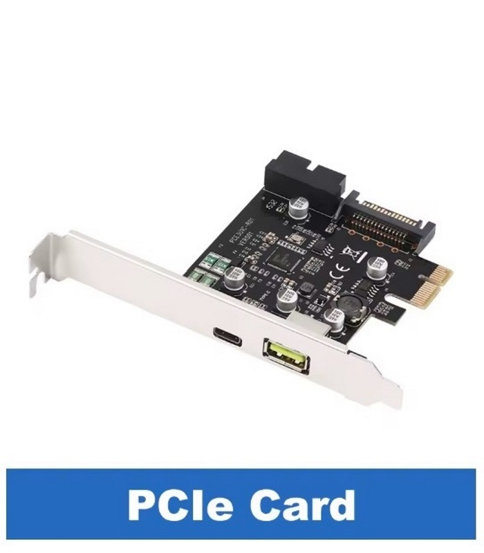  کارت تبدیل PCIe به USB3.1 Type-C و USB3 برند Lodokdre اورجینال