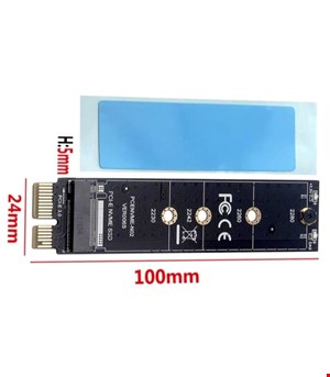 کارت توسعه PCI-E افزایش M.2 NVME به همراه پد سیلیکون