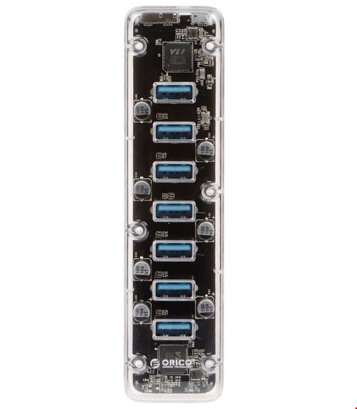 هاب 7 پورت USB 3.0 شفاف اوریکو
